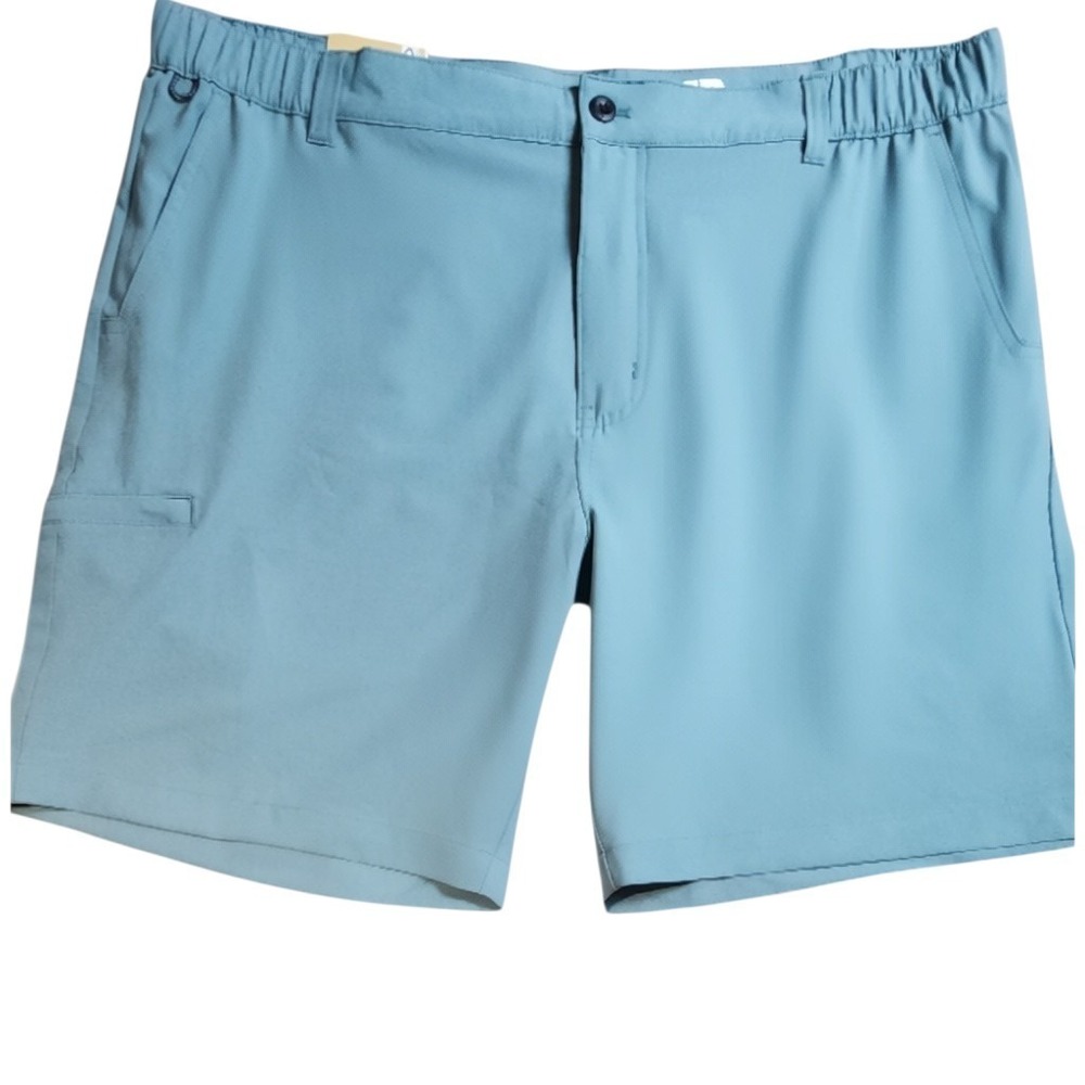 NWT Eddie Bauer Mens Shorts XXL 44-46 Green Tech Ripstop Flex Waist Outdoor